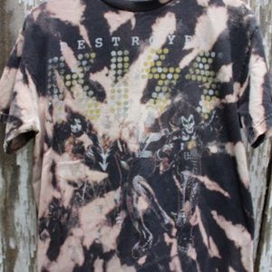 kiss band tour tee - bleach unisex custom shirt